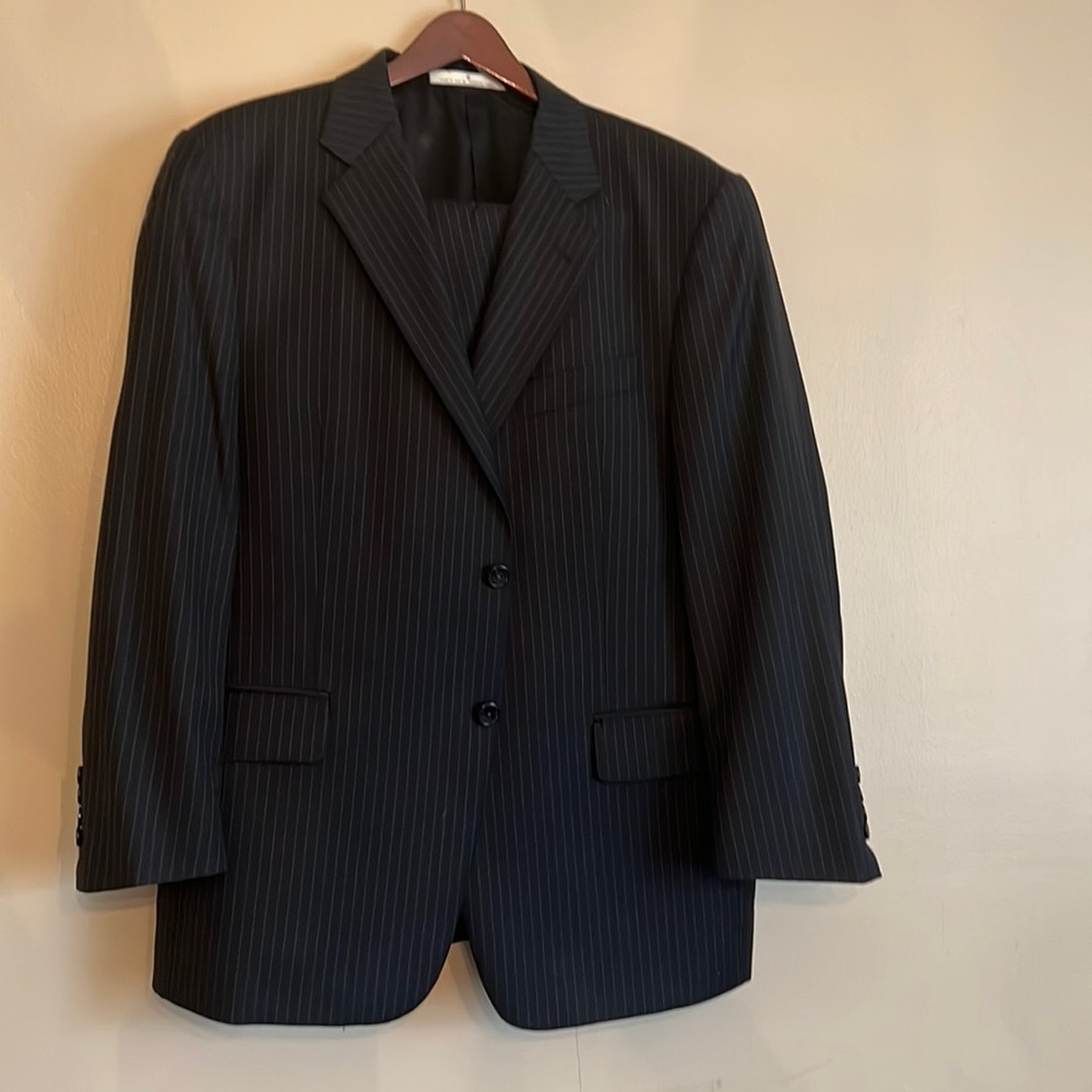 Joseph Abboud mens suit (see pictures for specific size), black pinstripe